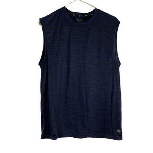 Zelos Mens Blue Stretch Sleeveless Crew Neck Pullover Activewear Tank Top Size M